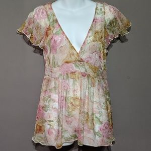 Piko 1988 sheer floral blouse